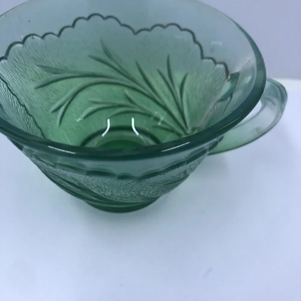 Indiana Glass Pebble Leaf Cup - Green